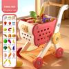Mini Size Kitchen Playset Food Vegetables Supermarket Toy Shopping Cart Toy  Learning Activity