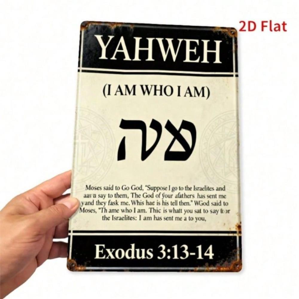 Biblical Quote Metal Wall Art Home Decor Tin Sign Vintage Poster