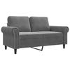 Vidaxl 2-Seater Sofa, Dark Grey, 120 Cm, Upholstered In Velvet