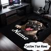Custom Name Pomeranian Through Hole. Carpet, Chair Rug,Area Rug for Office Bedroom Living Rooms Bedroom, Doormat Decor Christmas Fan Gifts
