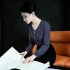 Korean Plaid V-Neck Long-Sleeve Women's Shirt, New Spring Arrival, Buttoned with Pleats & Cinched Waist for a Flattering Look.
