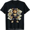 Teddy Bear Hustler Buisness Bear Dollar Street Men Clothes T-Shirt Oversized Unisex T Shirt Fitness Tees Tops Cotton Tshirt