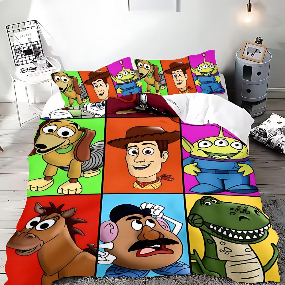 Hot Toy Story Duvet Cover Pillowcase Cartoon Buzz Lightyear Bedding Set Adult Boy Girl Bedroom Decoration Children Gift Single