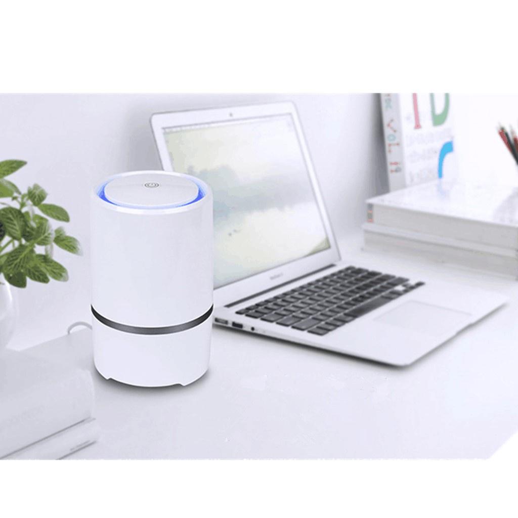 HEPA Filter Touch Ionizer Air Purifier Cleaner Ionizer Oxygen Bar Allergen Odor PM2.5 Remover With Light Home Office