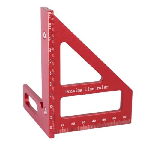 Lunari Right Angle Ruler, 90 Degree and 45 Degree, Multifunctional Aluminum, for Woodworking, DIY Drafting, Carpentry, Triangular, L-Shaped, Straight,