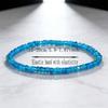 Natural Blue Beaded Bracelet, Elastic Rope Design, Natural Style, Daily All-match Fashion Bracelet