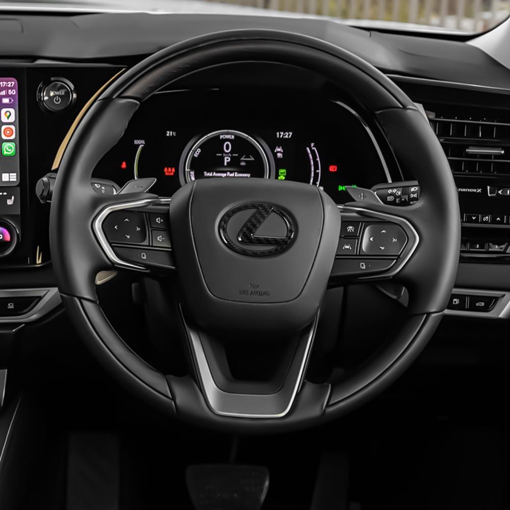 UKXU2 Replacement Car Steering Wheel Logo Cover Auto Decoration Accessorie For Lexus CT200h NX300h RX300 RX330 EX300h F Sport IS NX GS