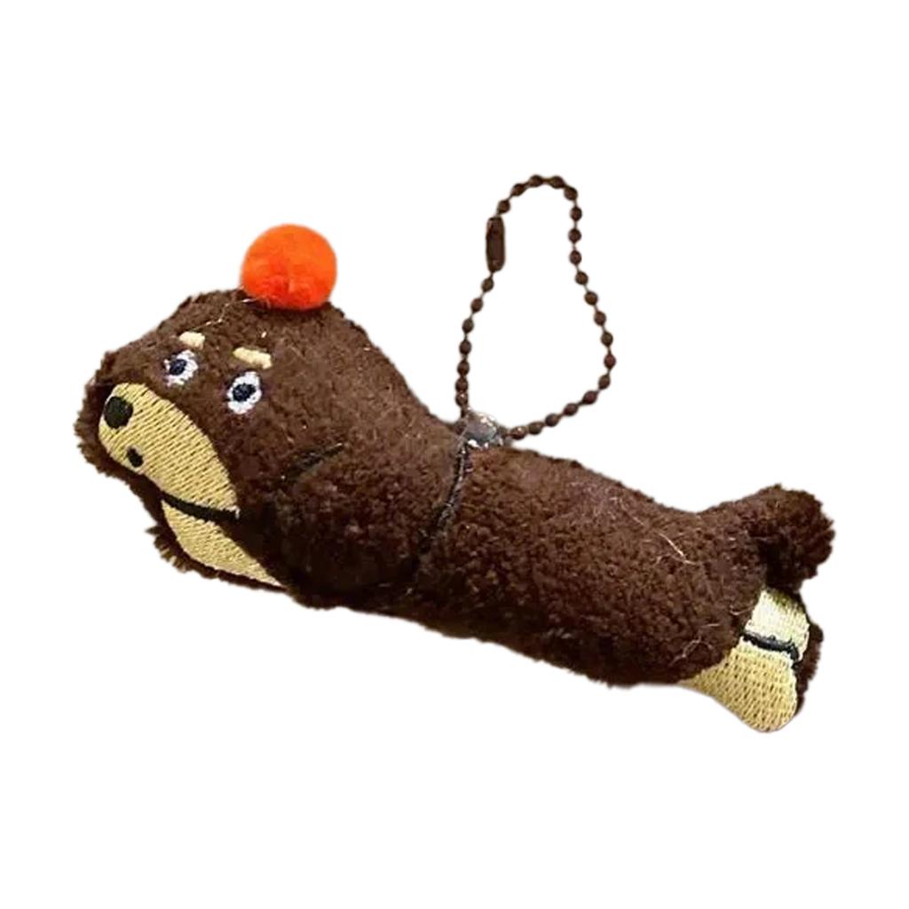 Fashionable Dachshund Plush Keychain Lovely Puppy Stuffed Keyring Accessory for Bag Decoration and Special Gifts