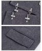 Men's Autumn/Winter 2025 Trendy Woolen Lapel Trench Coat - Scruffy Cool Mid-Length Outerwear