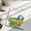 Garfield """FAMOSO IN TUTTO IL MONDO""" T-shirt a maniche corte con stampa di lettere "WORLD FAMOUS", Marchio Streetwear Americano Cotone Pesante Vestibilità Larga Oversize Top per Coppia