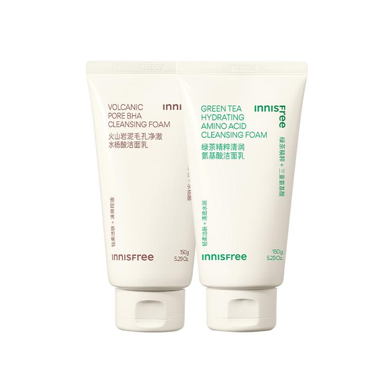 Innisfree + Rock + Новое Очищающее средство с зеленым чаем Очищающая вулканическая грязь - Очищающее средство с зеленым чаем 150 г Вулканическое очищающее средство 150 г зелёный