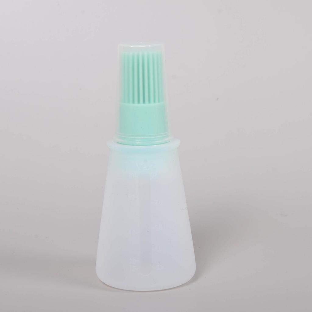 Silicone Kitchen/BBQ Oil & Seasoning Brush with Scale & Lid