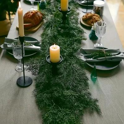 Grüner künstlicher Kiefernkranz 200cm Kamin Dekoration Zypressen Kiefern Girlanden Party Zubehör Festival Ornament