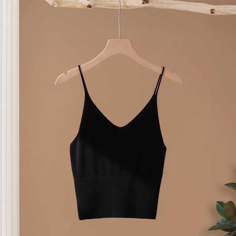 Women's Cashmere Camisole - 100% Pure Cashmere, Autumn/Winter, Slim Fit, Solid Color, Fashionable Knit Vest