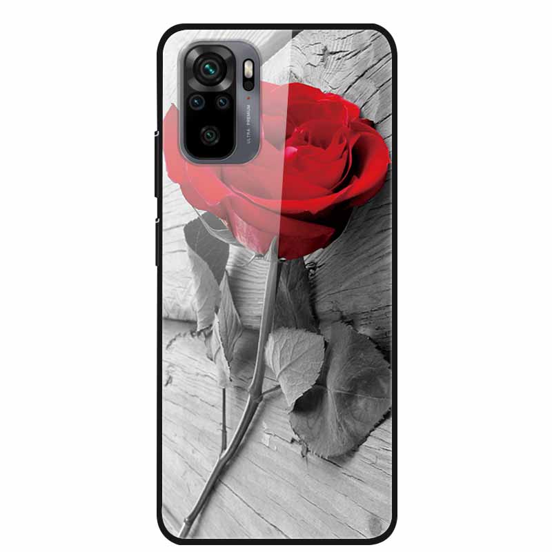 Edzett Üveg tok Redmi Note 10 Pro-hoz Fedél Kemény tok Xiaomi Redmi Note10 5G Telefon Tokhoz Note10 Pro Fundas TPU Lökhárító