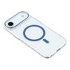 For iPhone Air Magnetic Case Clear PC Phone Back Cover with Metal Buttons