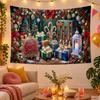 Weihnachtsthema Wandteppich, Xmas Wandbehang, Feiertags-Heim Schlafzimmer Dekoration