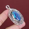 Regenbogen-Calsilica Anhänger 925 Sterlingsilber Anhänger Handgefertigter Designer-Anhänger Edelsteinanhänger Regenbogen-Calsilica Schmuck Geschenke für Mutter