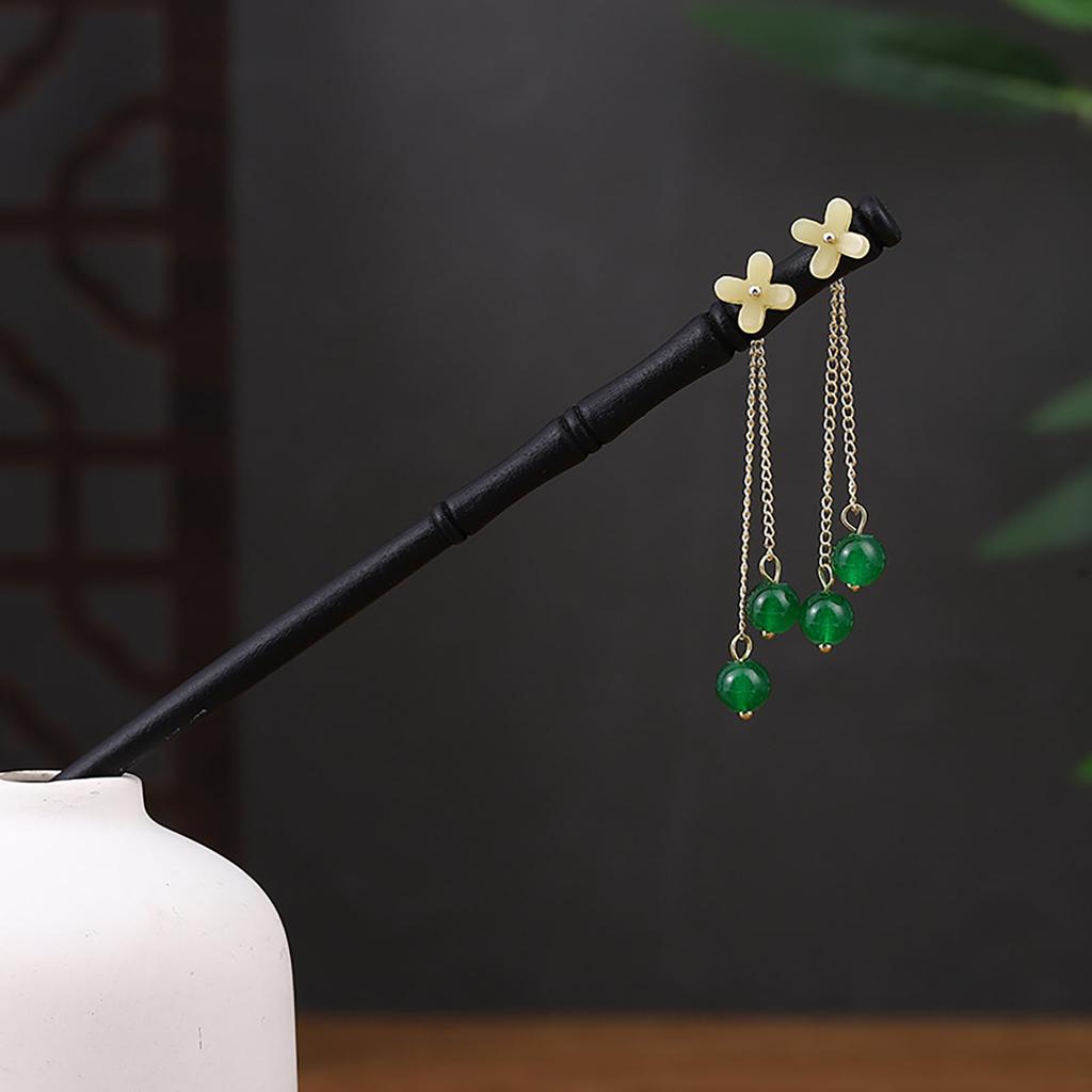 Chinese Style Hair Stick Hairpin Handmade Wood Headpiece Updo Hair Styling Tool for Women Girls Party Head Decor