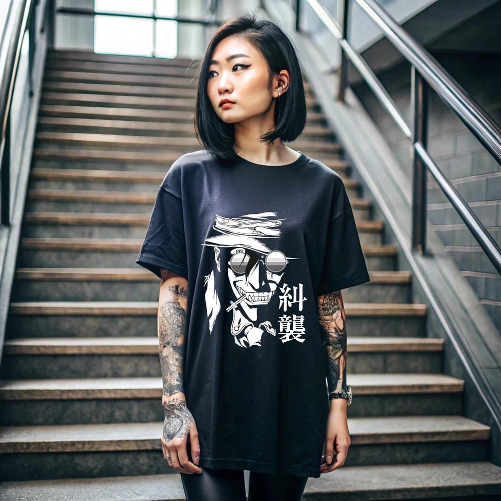 Anime Ultimate Vampire Anime Lovers Hellsing Alucard Face Black T Shirt S