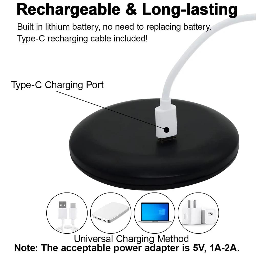 Mini přenosné skládací cestovní zrcátko LED lehké make-up zrcátko Kompaktní zrcátko 10X zvětšení 2stranné kulaté zrcátko pro krásu