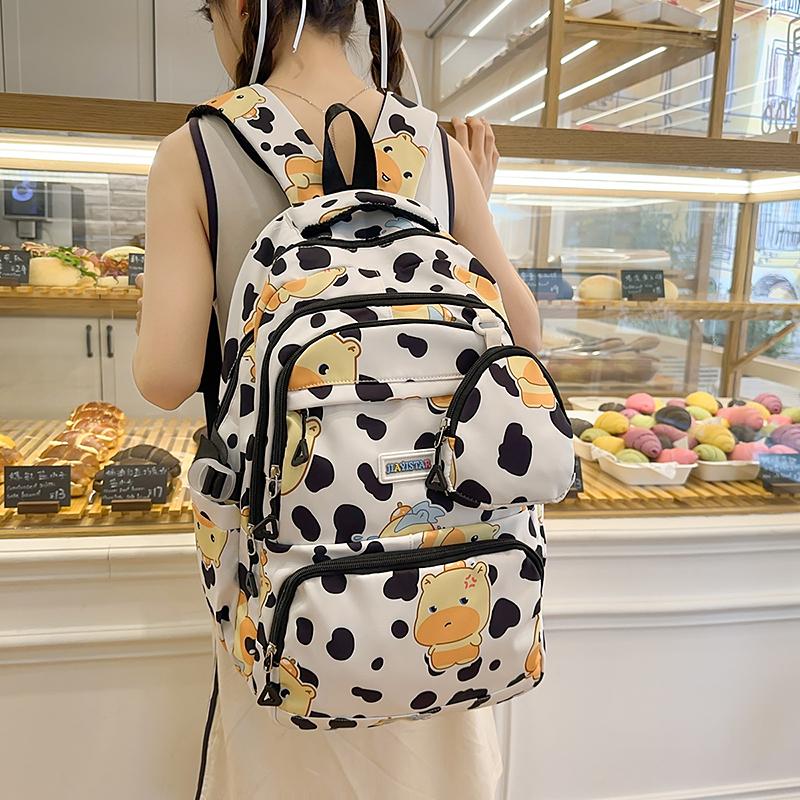 Cartoon Student Schoolbag Large Capacity Lightweight Women's Backpack with Coin Purse