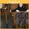 Pants Women Coat 2 Pcsset Set Thick Plush Lined Singlebreasted Turndown Collar Long Sleeve Jacket Drawstring Elastic Waist Pantsuit Winter