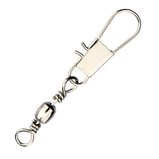 MUQZI Sportzubehör, 10 Stück Angel-Kugellager-Rollwirbel mit Interlock Snap Tackle-Anschlüssen