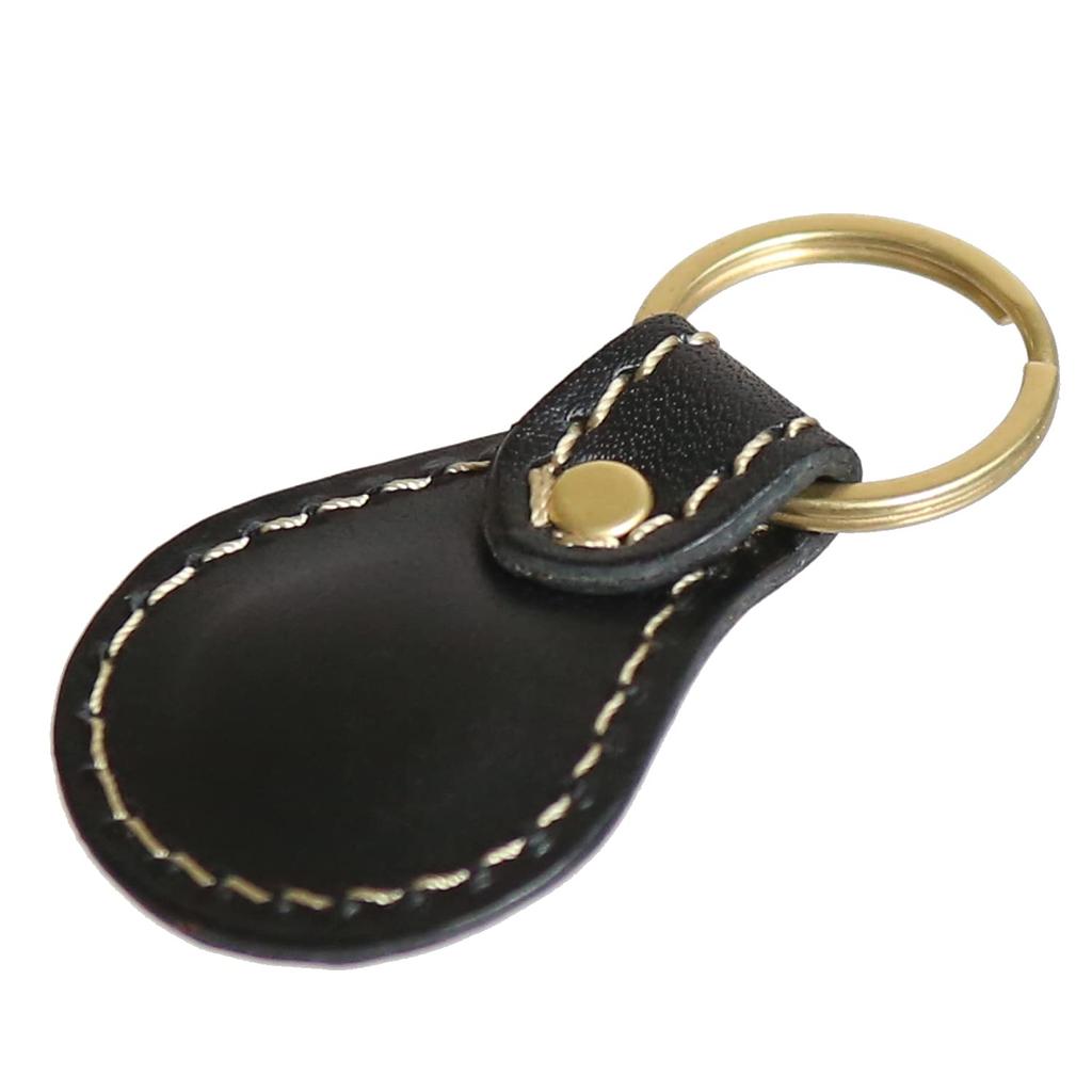 Porco Rosso Leather Key Small Teardrop Genuine Tochigi Made in Brand Name Gift Keychain, Car/Motorcycle Ring, Carabiner, Compact, Design, Leather,