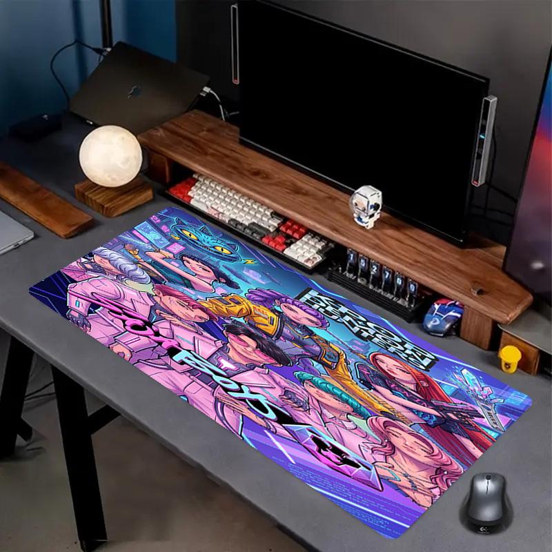 KPop Demon Hunters Print Mouse Pad, Anti‑Slip Desktop keyboard Mat, for PC Laptop Gaming Working Daily Use, Cool Festival Birthday Gift