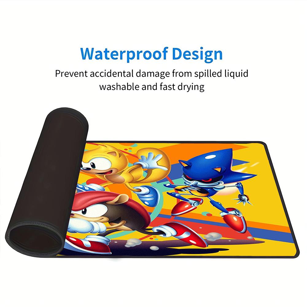Sonic Heroes Adventure Large Gaming Mouse Pad Nonslip Rubber Base Waterproof Desk Mat For Office Pc Laptop