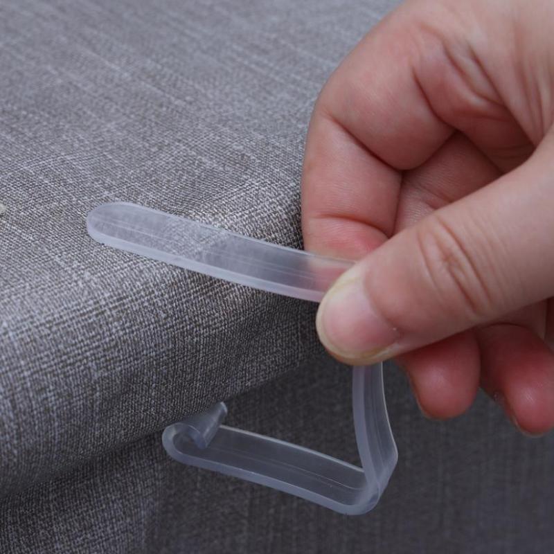 10Pcs Tablecloth Transparent Anti Slip Clip Fixing Buckle Household Table Corner Tablecloth Clip Fixing Device Plastic Buckle
