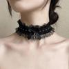 Bow Cross Heart Lace Necklace Elastic Band Collar Jewelry New Collar Necklace  Cosplay Party