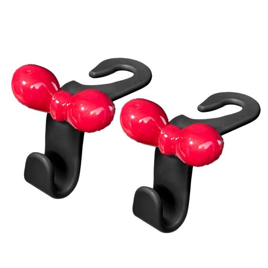 2Pcs Car Hook Lightweight Trunk Seat Button Hook Hole-Free Interior Storage Hook Multi-Functional Water Cup Holder