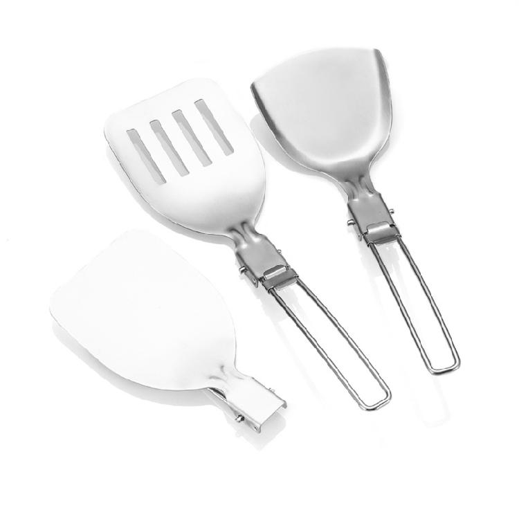 Stainless Steel Outdoor Cooking Foldable Utensils Set for Camping, Picnics and Backpacking Space Saving Cookware Set