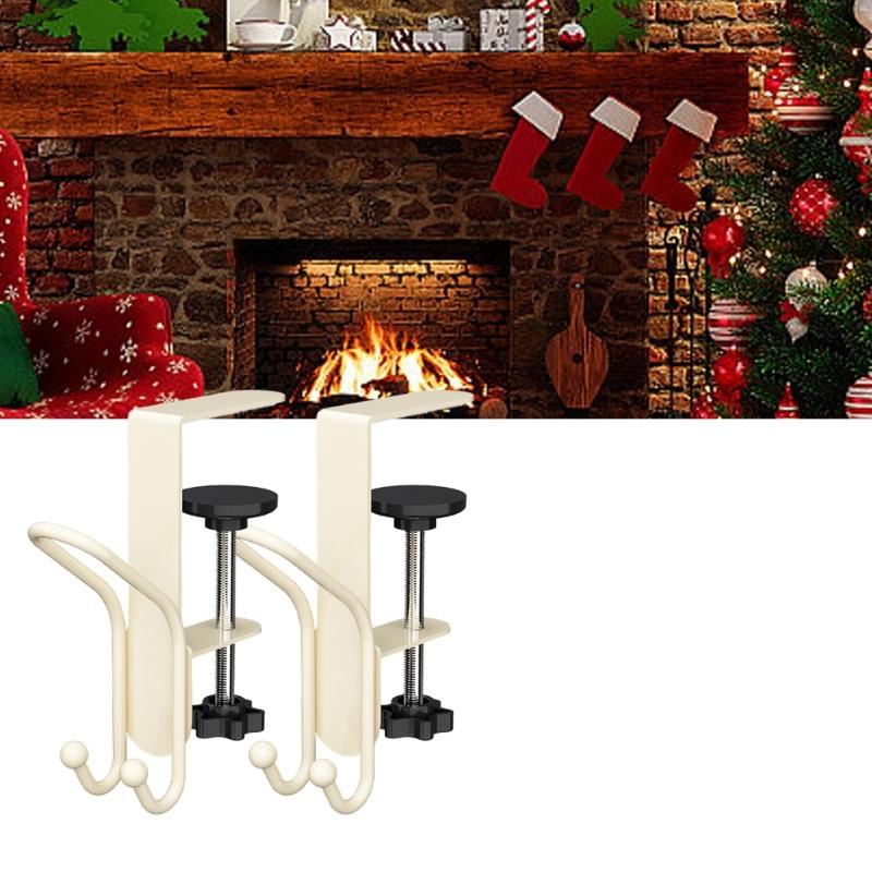 Double Purpose Fireplaces Hanger For Holiday Decorations Adjustable 0.5 8.5 Inch Mantles Holds 20lbs Without Damaging Front