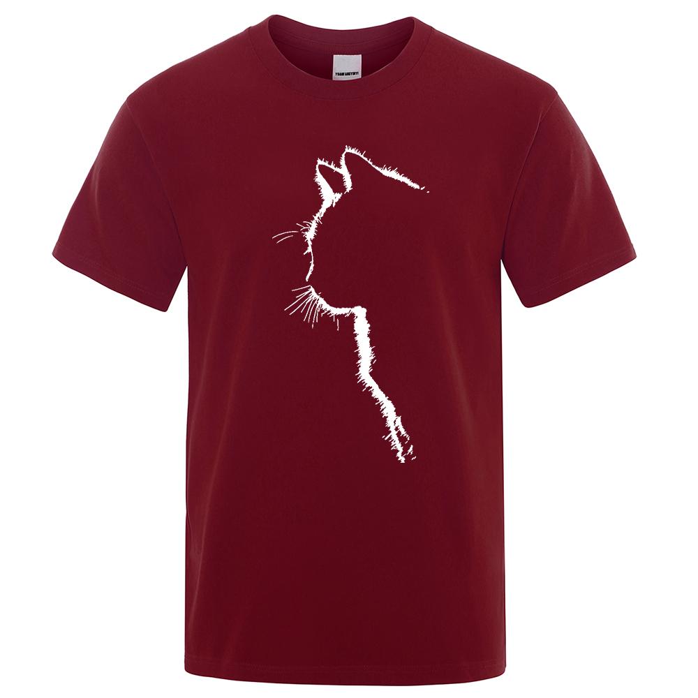 Bavlněná trička pro muže Potištěná Cool Cat Animal Trička Léto Tričko s krátkým rukávem Pánské Hip Hop Streetwear Top Trička Funny