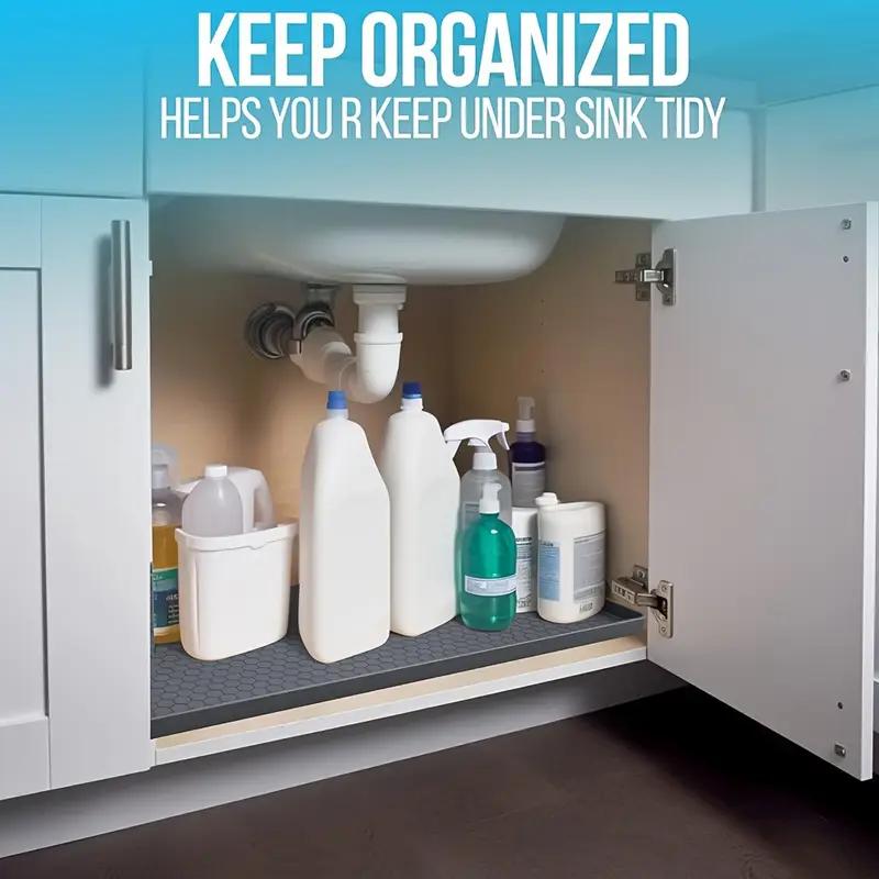 Tapis de sous-évier Tapis d'armoire de cuisine Tapis d'évier en silicone Tapis d'armoire de cuisine et de salle de bain et Tapis de protection contre les gouttes Accessoires de cuisine