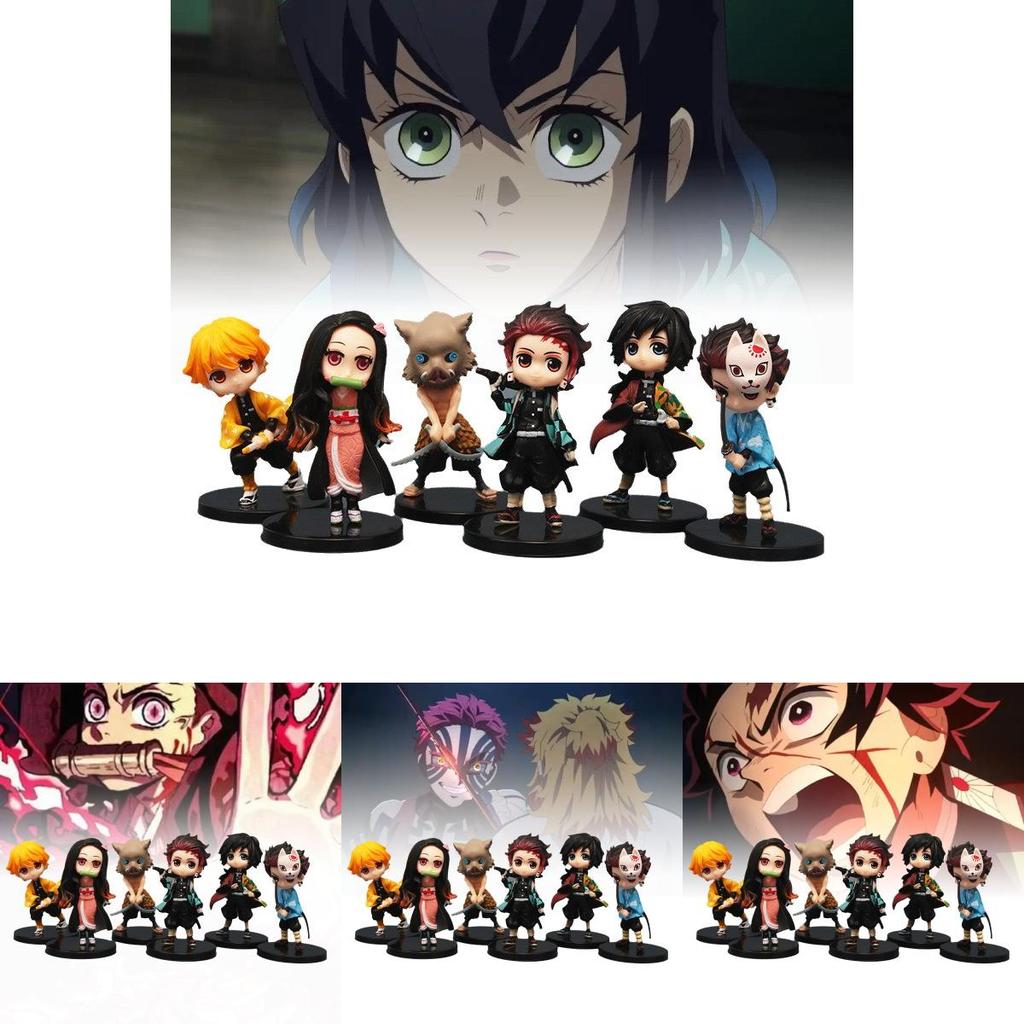 High Quality Demon Slayer Tanjiro Nezuko And Zenitsu Figures Set Of 6 For Anime Fans