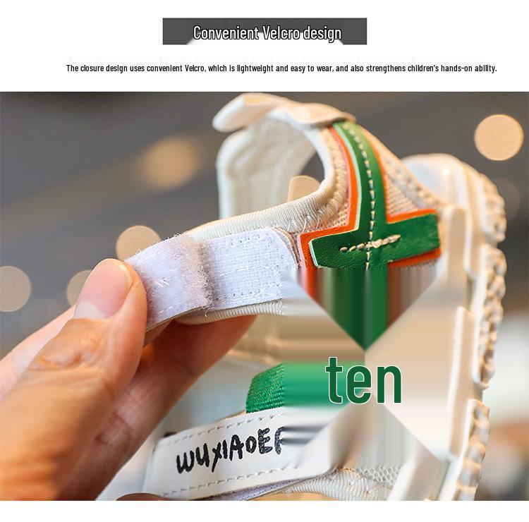 Children's Non-Slip Breathable Summer Sandals with Soft Bottom and Velcro Closure for Toddlers
