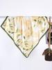 Elegant Women Satin Silk Scarf Sweet Plaid Floral Print Wrap Shawl Lady Bandanas Hijab Square Scarve Pareo Headscarf Fashion New