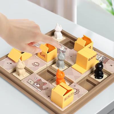 Kids Cat Express Box Board Puzzle Logic Game Education Learning Toy Children Training Spatial Planning Family Party Game