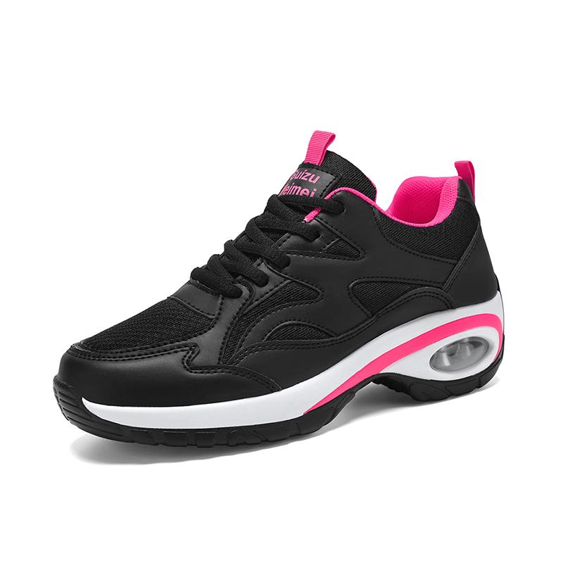 2025 New Comfortable Casual Breathable Mesh Cushion Height Increasing Running Shoes with Non-Slip Soft Sole 35-42 Sports Shoes