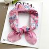 Korean Style Scarves Neck Decorative Hair Band Square Scarf Flower Silk Scarf Printed Scarf