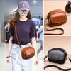 Mini Women's Bag 2025 New Fashion Retro Leather Texture Small Round Bag Shoulder Messenger Bag