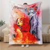 Custom 1pc Dogs Cartoon World Blanket, Soft And Comfortable Blanket, Casual Warm, Camping Travel Blanket, Birthday Gift Q910100