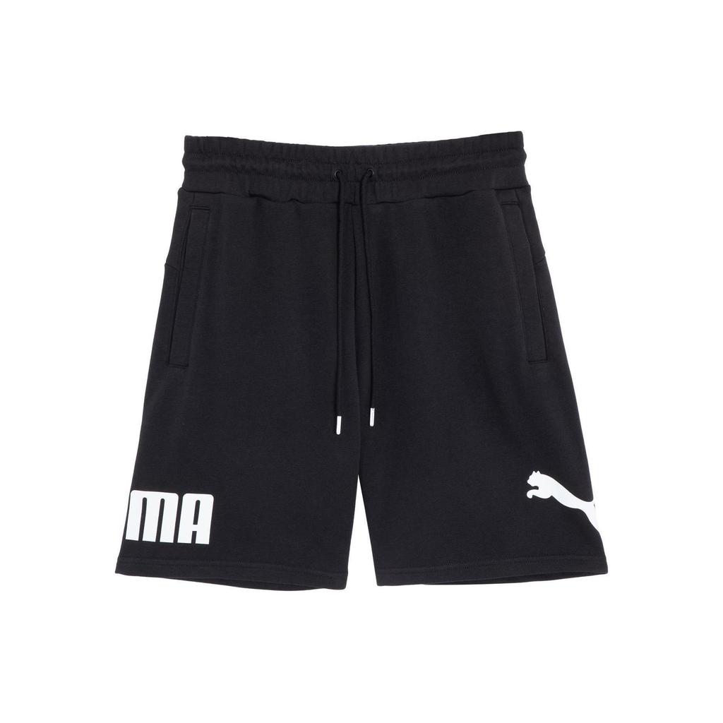 Puma Pantaloni scurți sport casual confortabili cu șireturi pentru bărbați, negri 683443-01