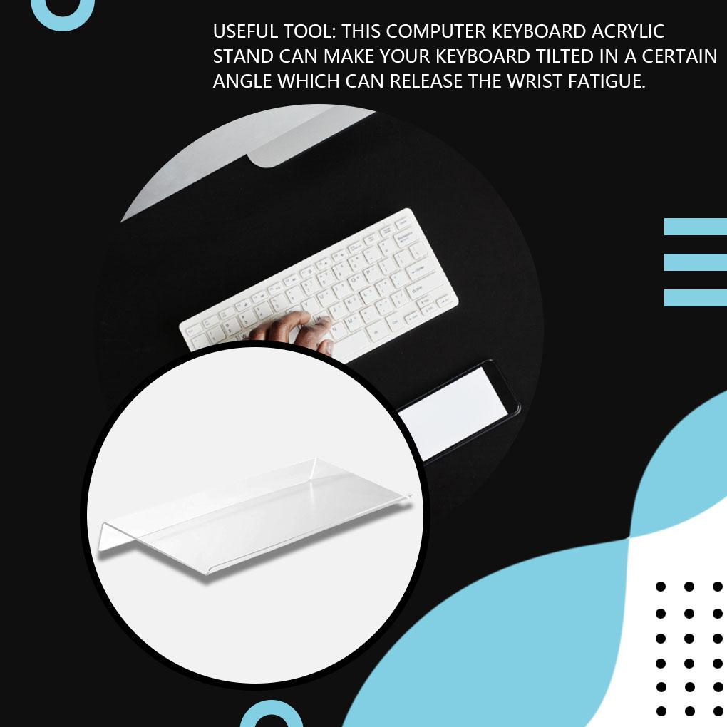 Acryl Notebook Computer Tastaturhalter Ergonomische Z-Form Rutschfest Büroarbeit Tastenfeld Displayständer Zubehör