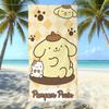 Cute Puppy Cartoon Print Microfiber Beach Towel Water Absorbent Quick Dry Bath Towel For Vacation