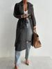 Spring/Summer Solid Loose Thin Sleeves Lantern Sleeve Cardigan Long Shirt Outerwear